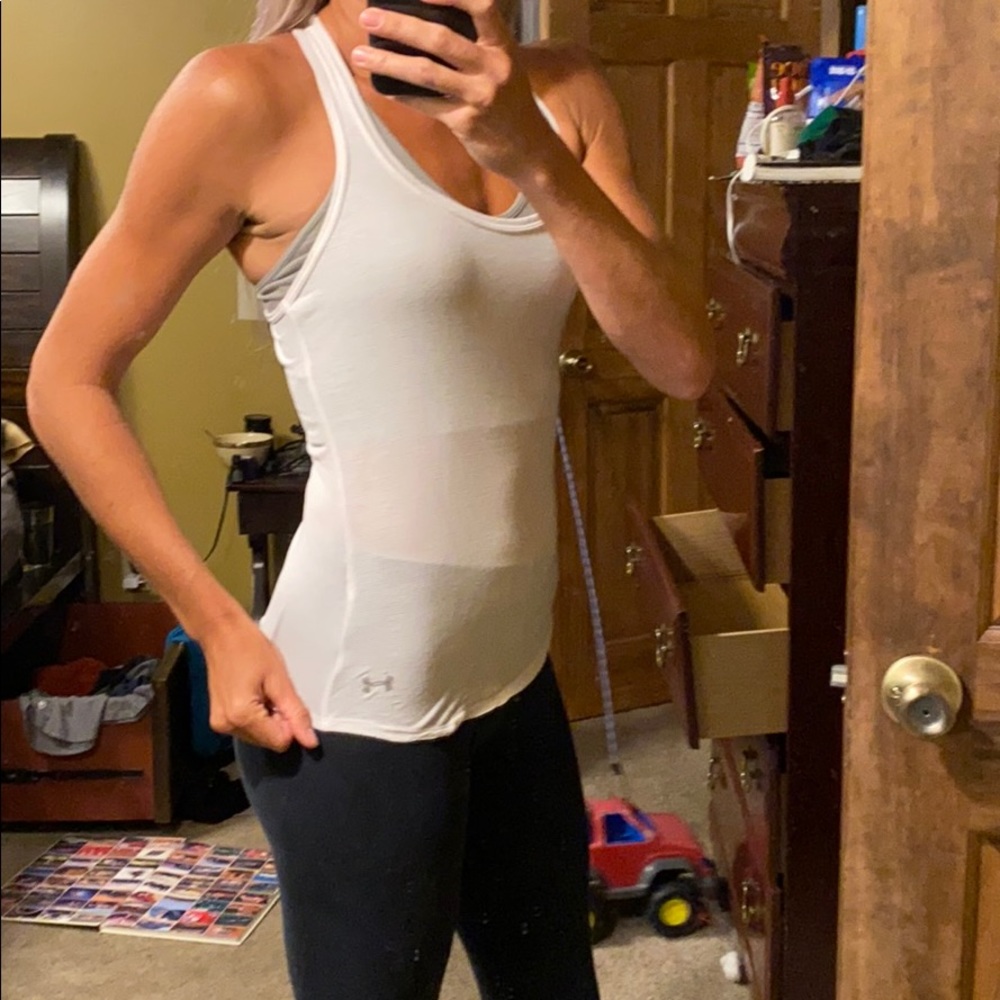 Under armour white tank